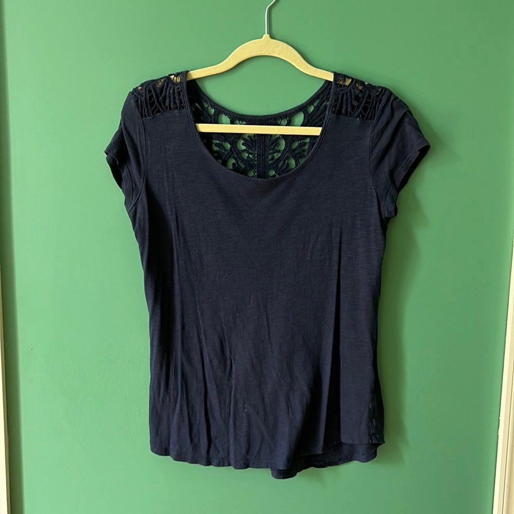 NY&C navy T-shirt with detailed back